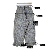 nest Robe リネンリバティフリルパンツ 花柄 定価31900円 01251-1060 イージー パンツ 25SS ブルー レディース ネストローブ【中古】5-1210M♪