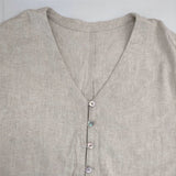 nest Robe 【UpcycleLino】バルーンスリーブサロペット 定価42900円 オールインワン ツナギ 24SS ナチュラル レディース ネストローブ【中古】6-0329M♪