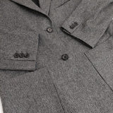 MARGARET HOWELL/FOX BROTHERS 578-2220005 PUPPYTOOTH WOOL FLANNEL JACKET ウール チェック テーラードジャケット 22AW グレー レディース マーガレットハウエル/フォックスブラザーズ【中古】6-0124T∞