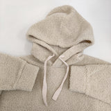 UNIVERSAL TISSU ボア BIGフーディワイドパーカー 定価16500円 TS193CT075 24AW アイボリー レディース ユニバーサルティシュ【中古】5-1210T♪