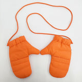 miffew ミフュー ダウンミトン リバーシブル 定価18700円 手袋 オレンジ ブラック レディース【中古】5-1210T♪