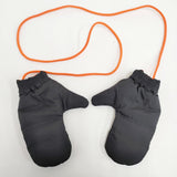 miffew ミフュー ダウンミトン リバーシブル 定価18700円 手袋 オレンジ ブラック レディース【中古】5-1210T♪