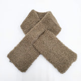 COLDBREAKER ボア ウール100％ マフラー ブラウン レディース コールドブレーカー【中古】5-1215T◎