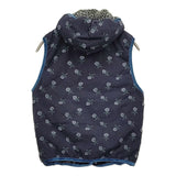 mina perhonen skip ra2224 サイズ36 フード裏ボア ダウンベスト ネイビー レディース ミナペルホネン【中古】5-1226T♪