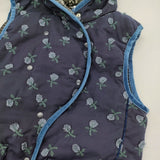 mina perhonen skip ra2224 サイズ36 フード裏ボア ダウンベスト ネイビー レディース ミナペルホネン【中古】5-1226T♪