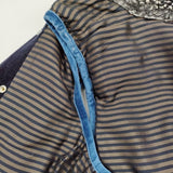 mina perhonen skip ra2224 サイズ36 フード裏ボア ダウンベスト ネイビー レディース ミナペルホネン【中古】5-1226T♪