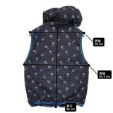 mina perhonen skip ra2224 サイズ36 フード裏ボア ダウンベスト ネイビー レディース ミナペルホネン【中古】5-1226T♪