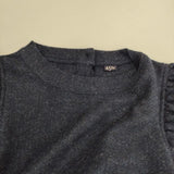 45R/45rpm 新品 ジャージフラノのドレス 定価74800円 ウール ワンピース 25AW ネイビー レディース フォーティーファイブアールピーエム【中古】5-1220T∞