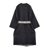 adam et Rope GAO-28150-B リバーシブルコート チェック ベルト付き コート グレー ブラック レディース アダムエロペ【中古】6-0124T∞