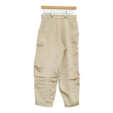 adam et Rope サテンテーパードパンツ GAS-2736-B サイズ36 パンツ ベージュ レディース アダムエロペ【中古】6-0322M◎