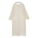 JUBILEE Back open cable dress 定価28080円 スナップボタン RJ19043040 ワンピース オフホワイト レディース ジュビリー【中古】6-0203M♪