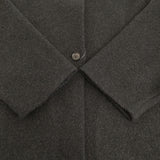 evam eva プレスウール ノーカラーコート サイズ1 E173K069 ノーカラージャケット Cグレー系 レディース エヴァムエヴァ【中古】5-1210T♪