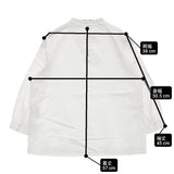 utilite スタンドフリルカラーコットンブラウス コットンサテン 定価16500円 ブラウス シャツ ホワイト レディース ユティリテ【中古】6-0203M♪