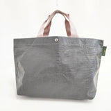 Herve Chapelier 2012PP フュズィ×ドラジェ マルシェバッグM トートバッグ グレー レディース エルベ・シャプリエ【中古】6-0312G∞