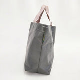 Herve Chapelier 2012PP フュズィ×ドラジェ マルシェバッグM トートバッグ グレー レディース エルベ・シャプリエ【中古】6-0312G∞
