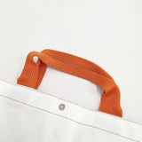 Herve Chapelier 2012PP ブラン×マンダリン マルシェバッグM トートバッグ ホワイト オレンジ レディース エルベ・シャプリエ【中古】6-0312G∞