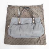 FRANCESCO BIASIA レザー 牛革 トートバッグ グレー レディース フランチェスコ・ビアジア【中古】6-0312G∞