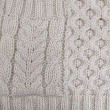 John Molloy ピュアウール 衿付き ケーブル セーター ニット アイボリー レディース ジョンモロイ【中古】6-0124T∞