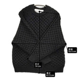 dahl’ia ウール クルーネック ケーブル セーター ニット ブラック レディース ダリア【中古】5-1226T♪