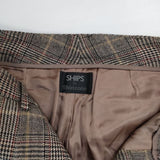 THE SHINZONE/SHIPS ウール混 グレンチェック スラックス パンツ ベージュ レディース シンゾーン/シップス【中古】6-0124T∞