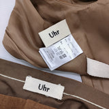 Uhr Open back Vest Slit Pants オープンバックベスト スリットパンツ サイズ38 セットアップ 20SS ブラウン レディース ウーア【中古】6-0309M♪