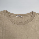 AURALEE ノースリーブ 丸胴 コットン サイズ1 日本製 A8ST07ST Ｔシャツ カットソー ベージュ レディース オーラリー【中古】6-0421S△