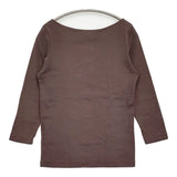 AURALEE/IENA 別注 ボートネック サイズ1 A9AB01IE 長袖Ｔシャツ カットソー ロンＴ ブラウン レディース オーラリー/イエナ【中古】6-0203M♪