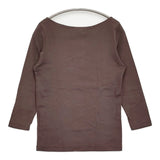 AURALEE/IENA 別注 ボートネック サイズ1 A9AB01IE 長袖Ｔシャツ カットソー ロンＴ ブラウン レディース オーラリー/イエナ【中古】6-0203M♪