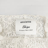 assiette/SHIPS SHIPS別注 レースハイネックトップス サイズ1 A29-01458-13S カットソー アイボリー レディース アシェット/シップス【中古】6-0322M◎