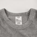 HYKE ワッフル サーマル サイズ1 長袖Ｔシャツ カットソー ロンＴ グレー レディース ハイク【中古】6-0203M♪