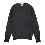 HYKE ワッフルサーマルニット コットンカシミヤ サイズ2 152-11044 長袖Ｔシャツ カットソー ロンＴ ブラック レディース ハイク【中古】6-0203M♪