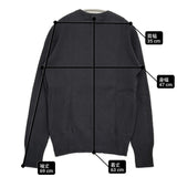 HYKE ワッフルサーマルニット コットンカシミヤ サイズ2 152-11044 長袖Ｔシャツ カットソー ロンＴ ブラック レディース ハイク【中古】6-0203M♪