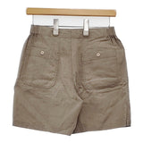 MHL. 578-141271 リネンコットン イージーパンツ ショートパンツ ハーフパンツ ショーツ グレージュ レディース エムエイチエル【中古】6-0421S△
