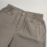 MHL. 578-141271 リネンコットン イージーパンツ ショートパンツ ハーフパンツ ショーツ グレージュ レディース エムエイチエル【中古】6-0421S△