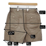 MHL. 578-141271 リネンコットン イージーパンツ ショートパンツ ハーフパンツ ショーツ グレージュ レディース エムエイチエル【中古】6-0421S△