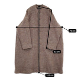 JURGEN LEHL ウールアルパカリネン 日本製 J0134FC622 ノーカラー コート ブラウン レディース ヨーガンレール【中古】5-1210T♪