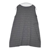 babaghuri 25SS コットン天竺ボーダー チュニック 定価35200円 J0552UB903 ノースリーブ カットソー ブラック ホワイト レディース ババグーリ【中古】6-0430S◎