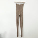 ATON サイズF ウール100％ レギンス ベージュ レディース エイトン【中古】5-1215T◎