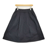 MARGARET HOWELL COTTON OXFORD SKIRT サイズ2 定価30800円 578-8132009 タック フレア スカート ネイビー レディース マーガレットハウエル【中古】6-0203G♪