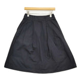 MARGARET HOWELL COTTON OXFORD SKIRT サイズ2 定価30800円 578-8132009 タック フレア スカート ネイビー レディース マーガレットハウエル【中古】6-0203G♪