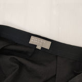 MARGARET HOWELL WOOL LINEN POPLIN SKIRT 578-6132006 ウールリネン 定価33000円 スカート ブラック レディース マーガレットハウエル【中古】6-0310M△