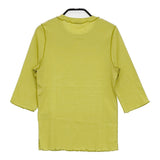 H BEAUTY&YOUTH シアーフライスハーフスリーブカットソー 定価8800円 Ｔシャツ カットソー ライトグリーン レディース エイチビューティアンドユース【中古】6-0309M♪
