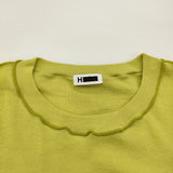 H BEAUTY&YOUTH シアーフライスハーフスリーブカットソー 定価8800円 Ｔシャツ カットソー ライトグリーン レディース エイチビューティアンドユース【中古】6-0309M♪
