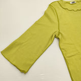 H BEAUTY&YOUTH シアーフライスハーフスリーブカットソー 定価8800円 Ｔシャツ カットソー ライトグリーン レディース エイチビューティアンドユース【中古】6-0309M♪