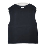 BEAUTY&YOUTH UNITED ARROWS ノースリーブ コットン 日本製 Ｔシャツ カットソー ブラック レディース ビューティアンドユース【中古】6-0421S△