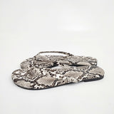 BEAUTY&YOUTH UNITED ARROWS パイソン柄 トングサンダル 36サイズ フラット サンダル ベージュ レディース ビューティアンドユース【中古】6-0417S◎