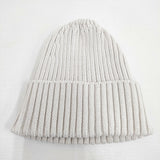 BATONER リブニット ニットワッチ 帽子 ニットキャップ オフホワイト レディース バトナー【中古】6-0216M◎