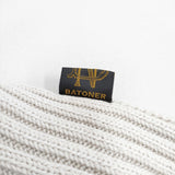 BATONER リブニット ニットワッチ 帽子 ニットキャップ オフホワイト レディース バトナー【中古】6-0216M◎