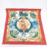 HERMES カレ90 5つの海を越えて シルク100% 大判 スカーフ レッド 多色 レディース エルメス【中古】5-1222G◎