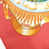 HERMES カレ90 5つの海を越えて シルク100% 大判 スカーフ レッド 多色 レディース エルメス【中古】5-1222G◎